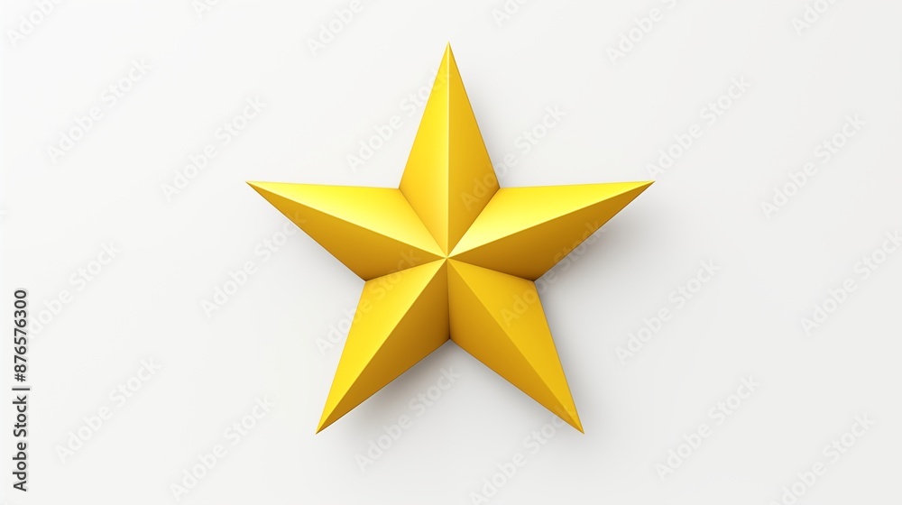A bright golden five-point star with a smooth, polished finish A bright golden five-point star with a smooth, polished finish
