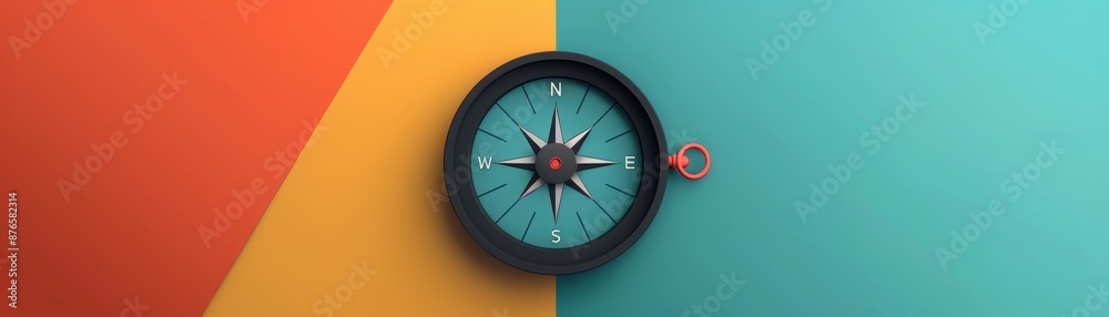 Modern minimalist bike wheel on a vibrant two-tone orange and teal background, representing a blend of style and simplicity. Modern minimalist bike wheel on a vibrant two-tone orange and teal background, representing a blend of style and simplicity.
