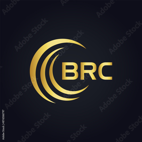 BRC logo. B R C design. White BRC letter. BRC, B R C letter logo design. B R C letter logo design in GOLD, GOLDEN LOGO, THREE, style. letter logo set in one artboard. B R C letter logo vector design.