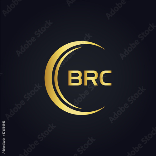 BRC logo. B R C design. White BRC letter. BRC, B R C letter logo design. B R C letter logo design in GOLD, GOLDEN LOGO, THREE, style. letter logo set in one artboard. B R C letter logo vector design.