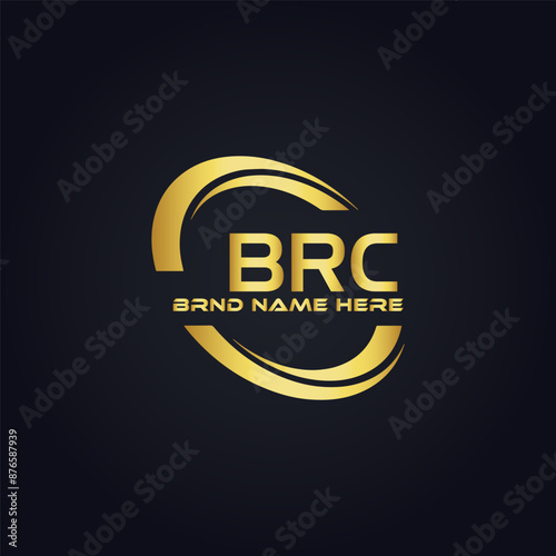 BRC logo. B R C design. White BRC letter. BRC, B R C letter logo design. B R C letter logo design in GOLD, GOLDEN LOGO, THREE, style. letter logo set in one artboard. B R C letter logo vector design.