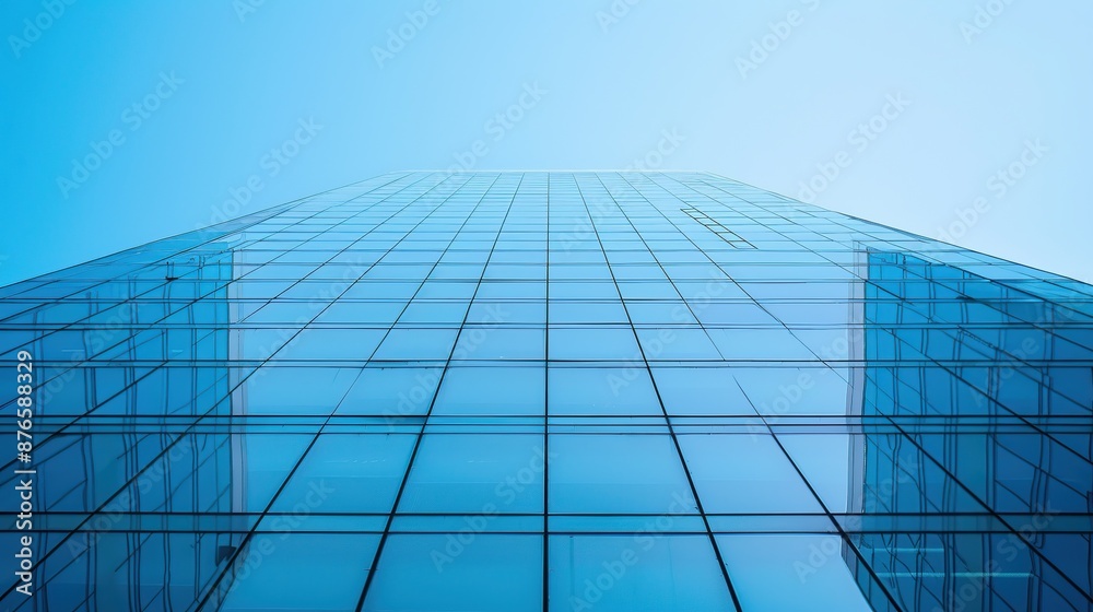 Glass Building with Blue Sky Glass Building with Blue Sky