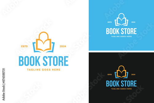 Book order logo design vector illustration template idea