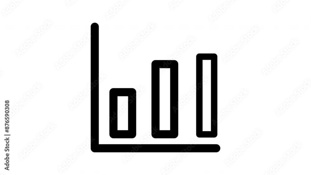 Animated Diagram Icon in Line Style with Alpha Channel. Perfect for Project and Presentations Animated Diagram Icon in Line Style with Alpha Channel. Perfect for Project and Presentations