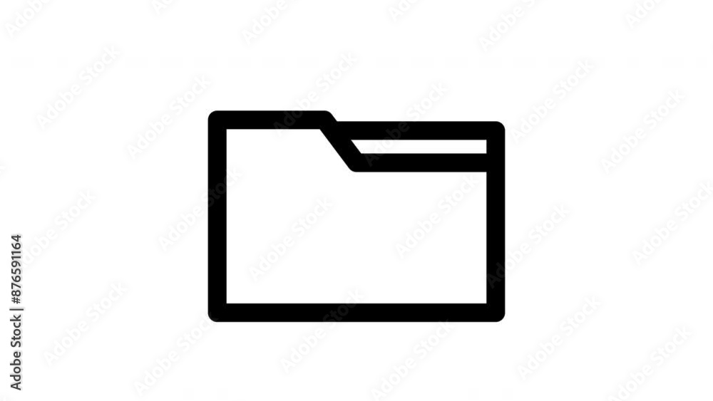 Animated File Icon in Line Style with Alpha Channel. Perfect for Project and Presentations Animated File Icon in Line Style with Alpha Channel. Perfect for Project and Presentations