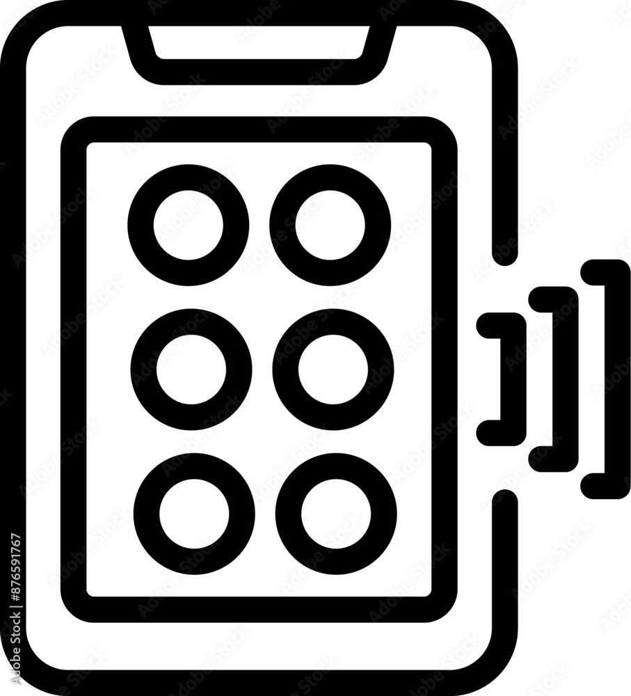Smartphone is being unlocked by entering password consisting of dots sequence Smartphone is being unlocked by entering password consisting of dots sequence