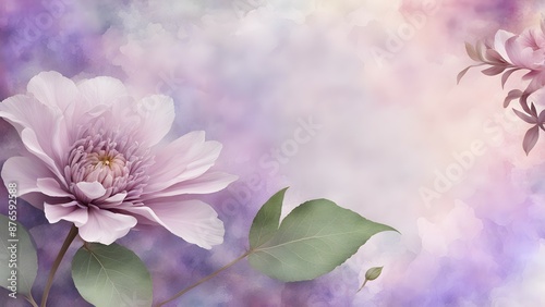 Delicate Pastel Peonies in Dreamy Lavender Garden