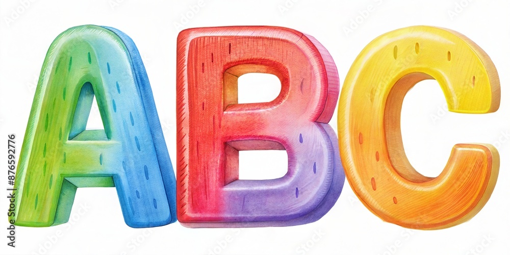 Naklejka premium abc alphabet on white background