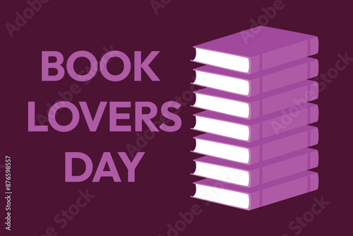 book lovers, book lovers day design banner.