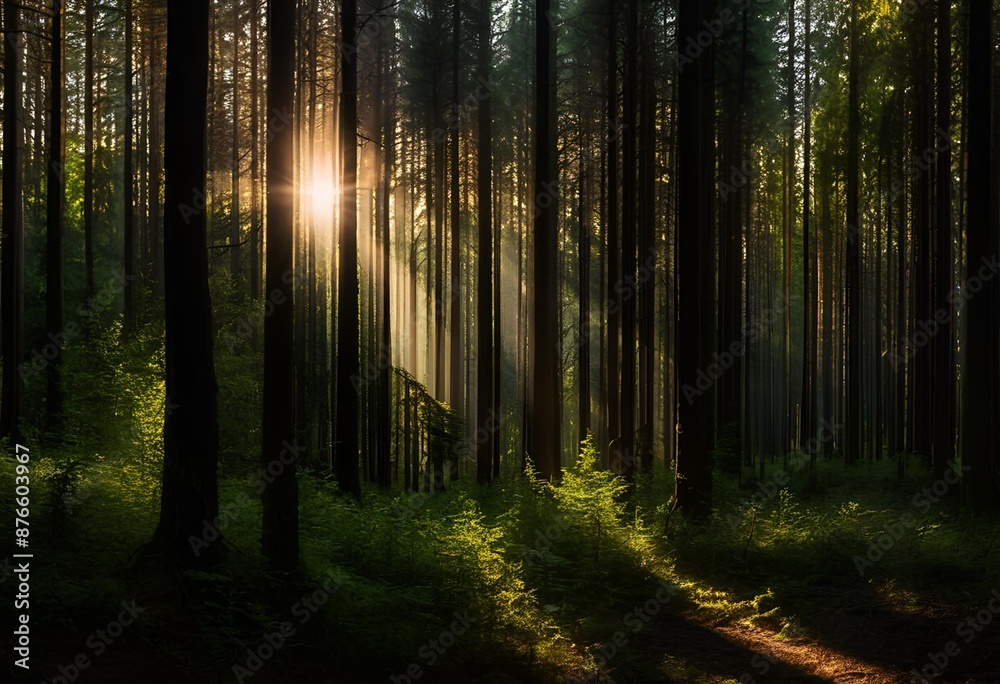 Obraz premium morning in the forest