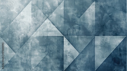 Pastel blue and gray geometric background viewed from the top