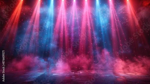 Stage Lights with Smoke and Glitter © SULAIMAN