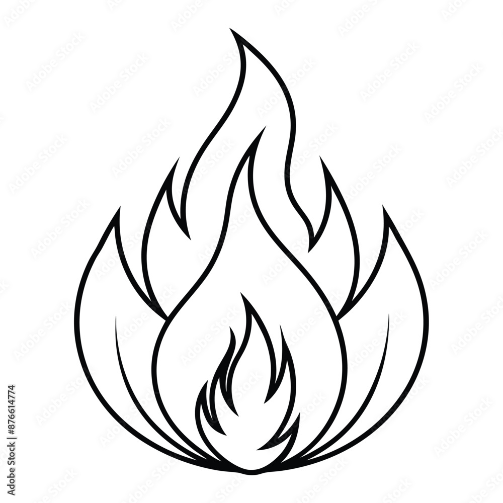 Fire icon collection, Fire flame symbol, Bonfire silhouette logotype, Flames symbols set flat style - stock vector, Silhouette vector illustration Fire icon collection, Fire flame symbol, Bonfire silhouette logotype, Flames symbols set flat style - stock vector, Silhouette vector illustration