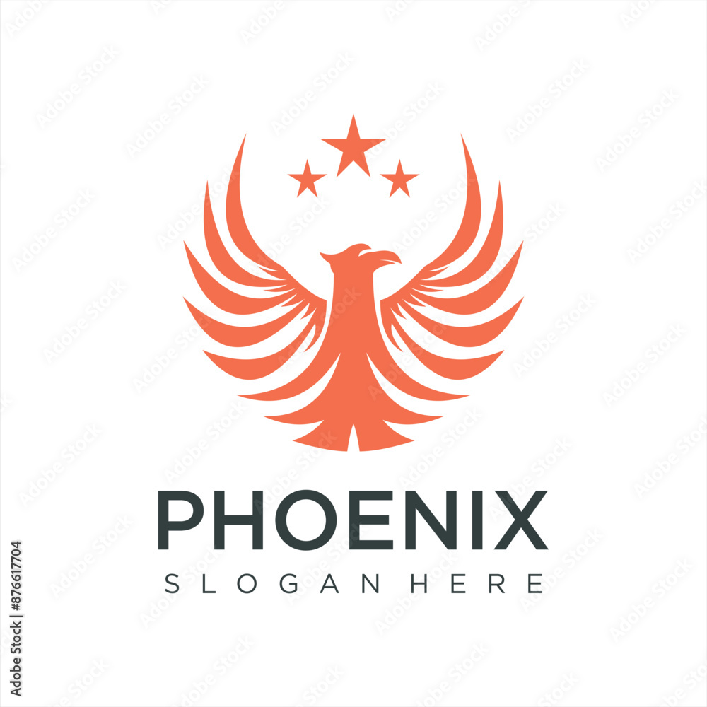 Phoenix Fire Bird Logo Design Concept abstract Logo design template Phoenix Fire Bird Logo Design Concept abstract Logo design template