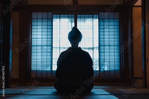 Meditation in Traditional Japanese Room