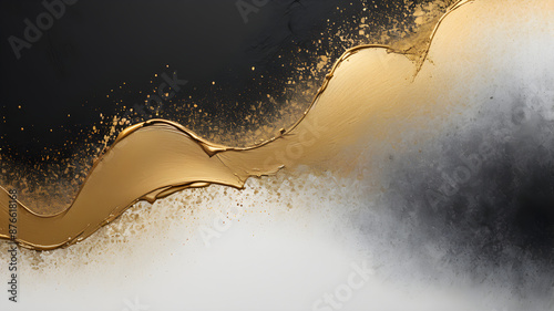 Unique Grunge Wall Texture Ideas. Black and Gold Color.