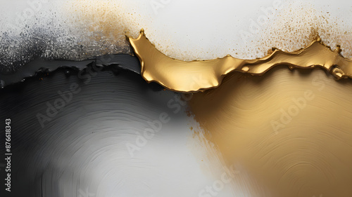 Grunge Wall Texture Background Designs. Gold and Black Color.