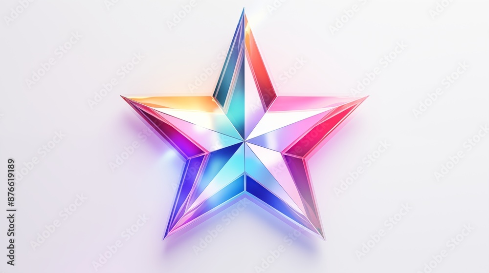 Vibrant and Colorful 3D Gradient Star Design Vibrant and Colorful 3D Gradient Star Design