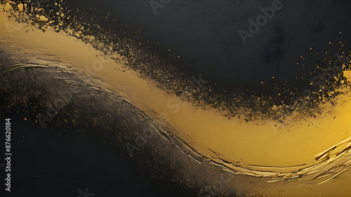 Grunge Texture Backgrounds with Mixed Hues Gold and Black.