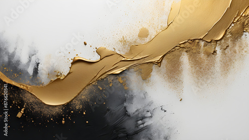 Bold Grunge Textures in Mixed Colors Gold and Black.