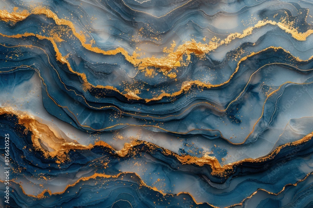 Blue Marble Ombre Texture with Gold and Silver Accents on Dark and Light Backgrounds - Luxury Abstract Art for Design Projects Blue Marble Ombre Texture with Gold and Silver Accents on Dark and Light Backgrounds - Luxury Abstract Art for Design Projects