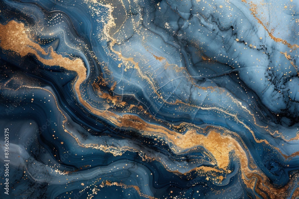 Blue Marble Ombre Texture with Gold and Silver Accents on Dark and Light Backgrounds - Luxury Abstract Art for Design Projects Blue Marble Ombre Texture with Gold and Silver Accents on Dark and Light Backgrounds - Luxury Abstract Art for Design Projects