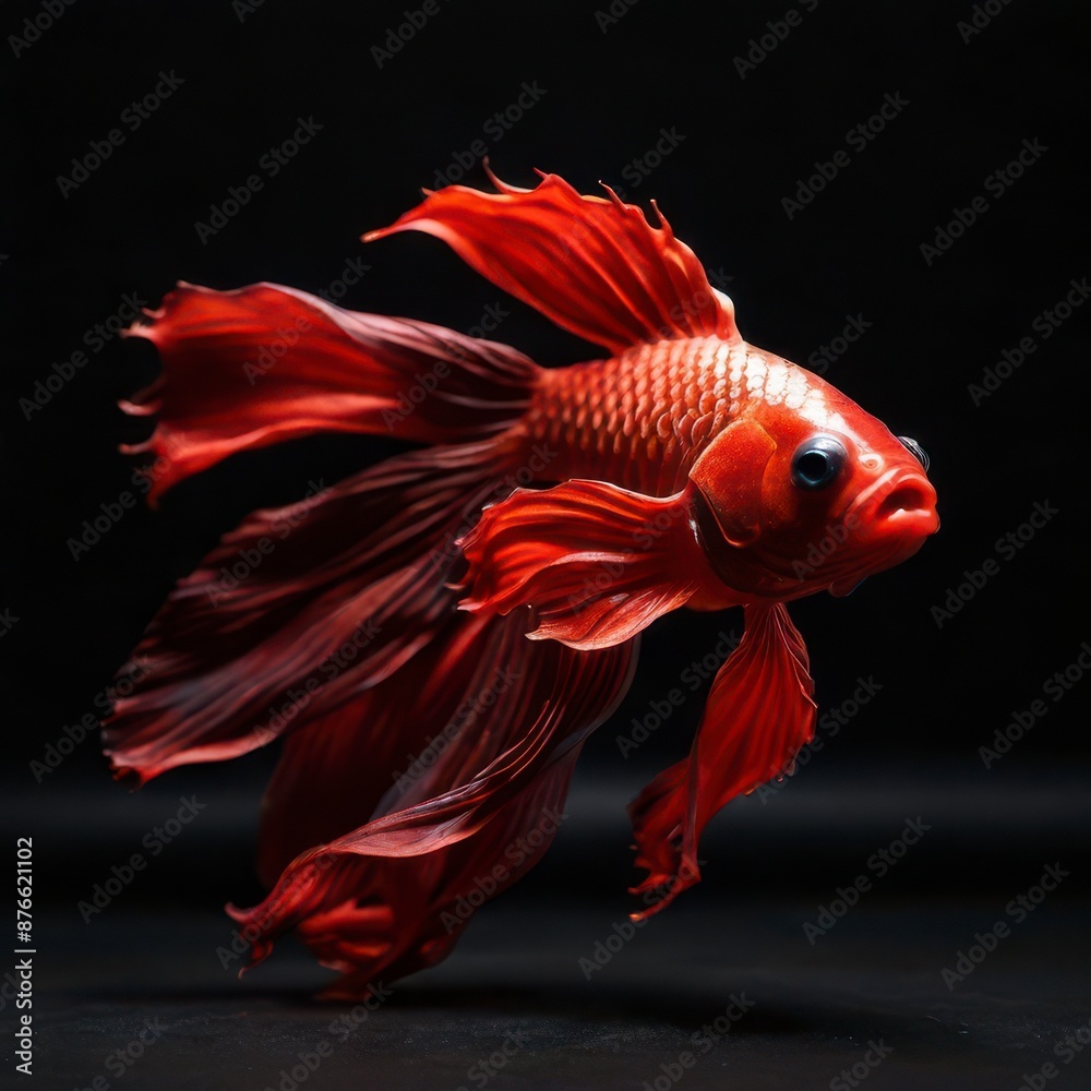 Fototapeta premium betta fish on a black background