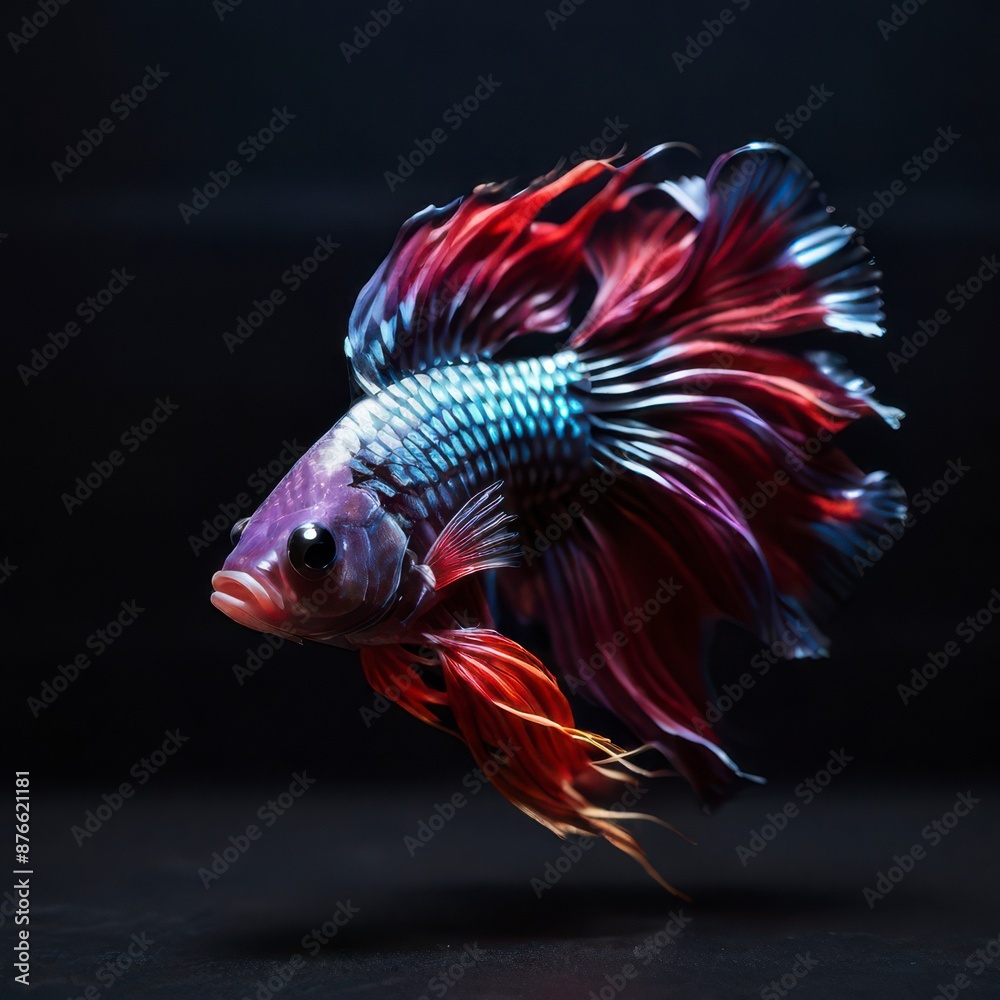 betta fish on a black background betta fish on a black background