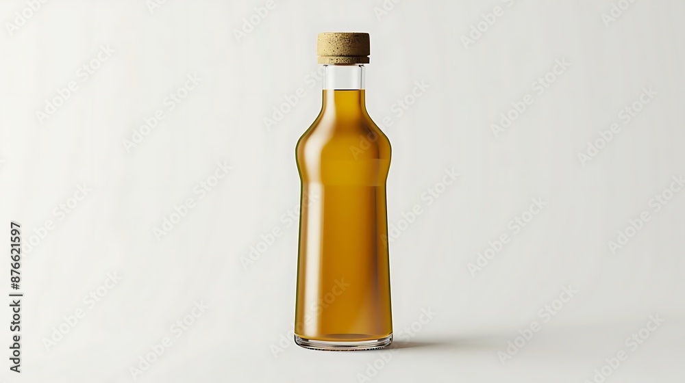 3D Rendering of Glass Bottle with Cork Top and Golden Liquid 3D Rendering of Glass Bottle with Cork Top and Golden Liquid