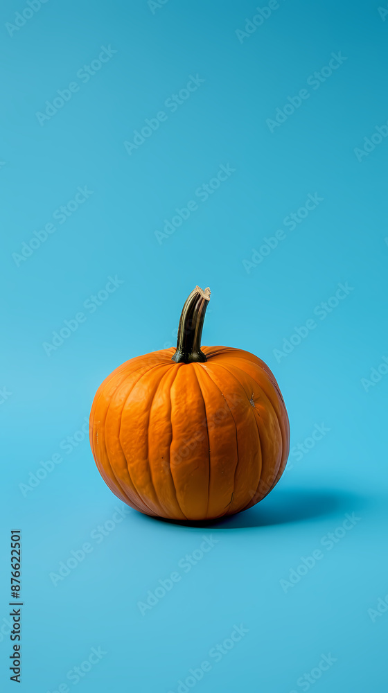 Pumpkins on a blue background Pumpkins on a blue background