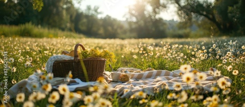 Picnic in a Meadow of Daisies