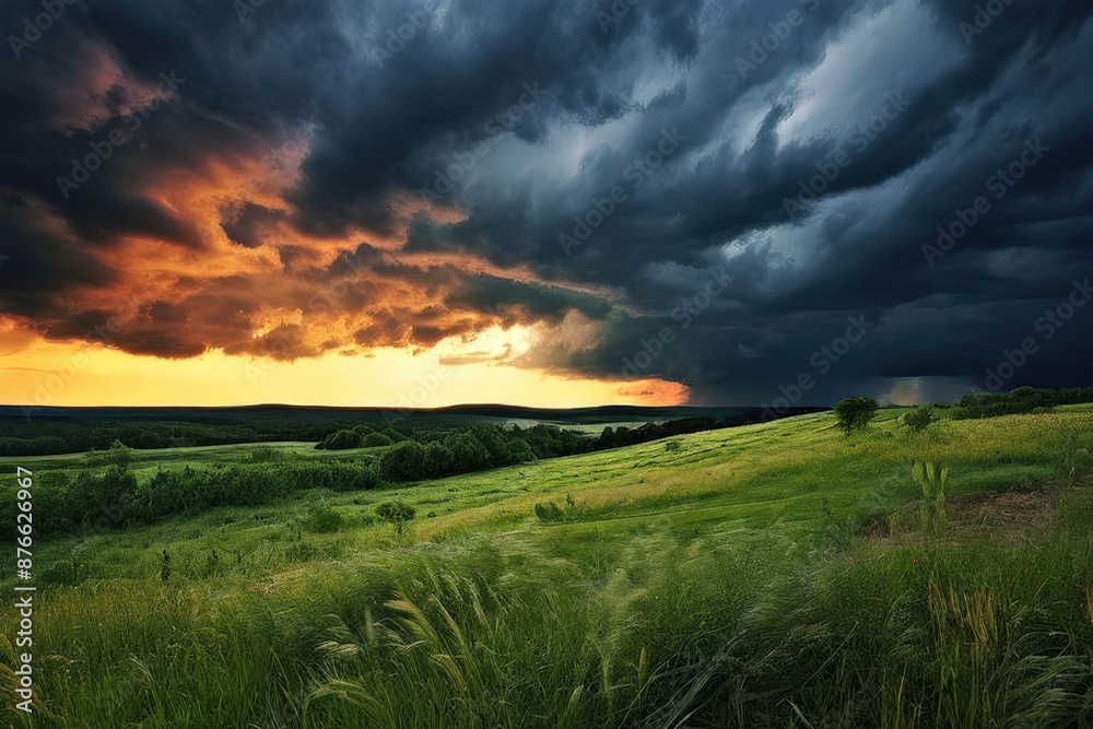 the ai generated image, The last remnants of the sun can be seen setting along the horizon with color hues of pinks, the ai generated image, The last remnants of the sun can be seen setting along the horizon with color hues of pinks,