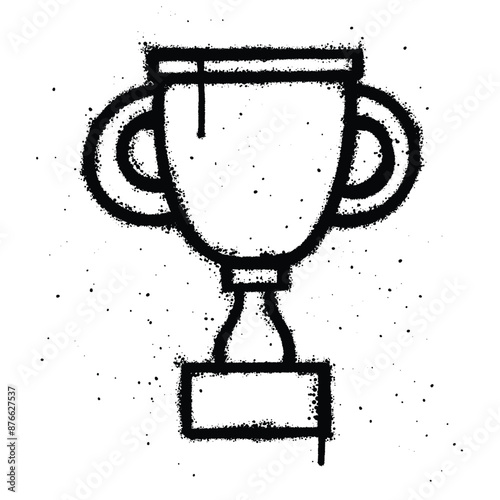 Graffiti spray Trophy isolated on white background