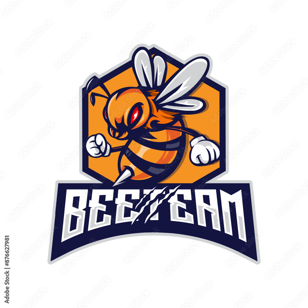 Obraz premium Angry Bee Mascot
