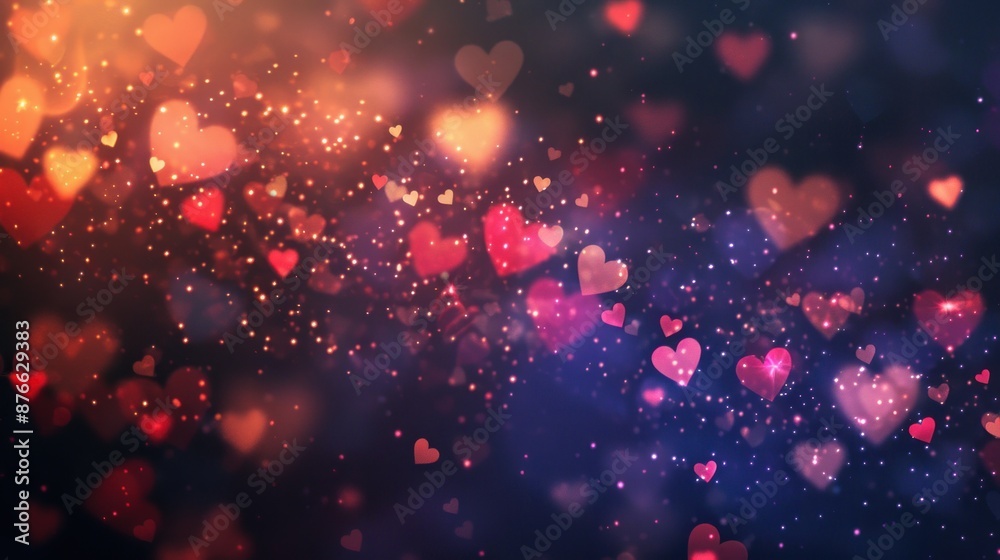 Romantic Hearts Background Romantic Hearts Background