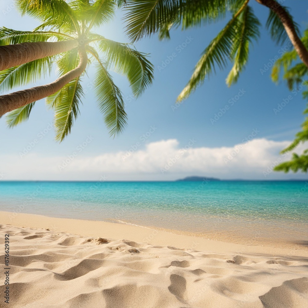 Summer tropical Beach; Peaceful vacation background Summer tropical Beach; Peaceful vacation background