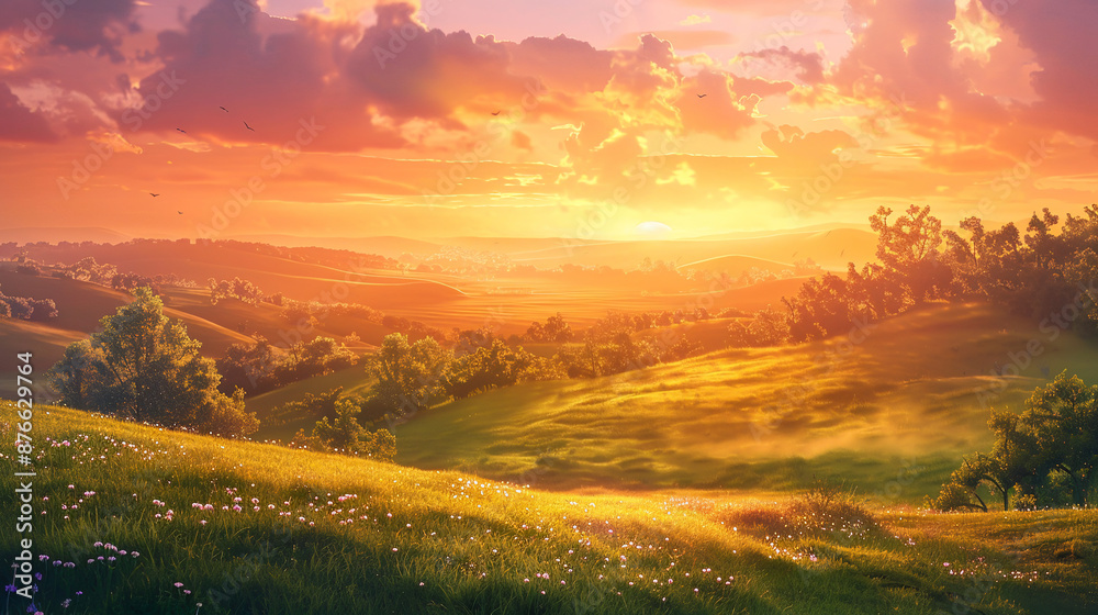 Experience the breathtaking beauty of a serene landscape Experience the breathtaking beauty of a serene landscape