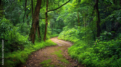 Enchanting Forest Trails with Lush Greenery