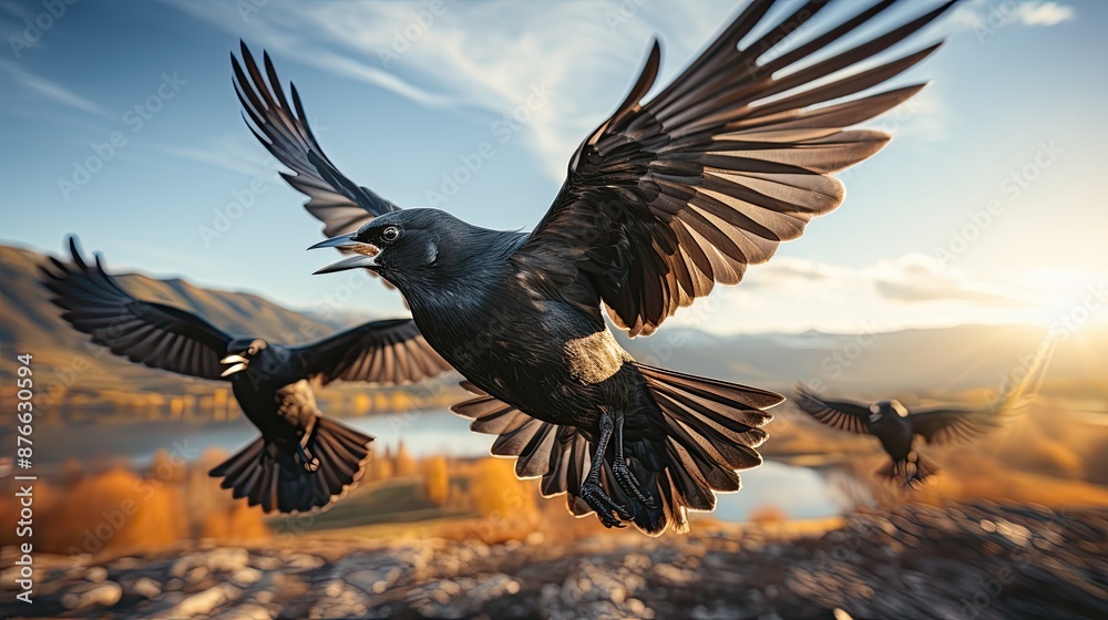 Obraz premium vulture in flight