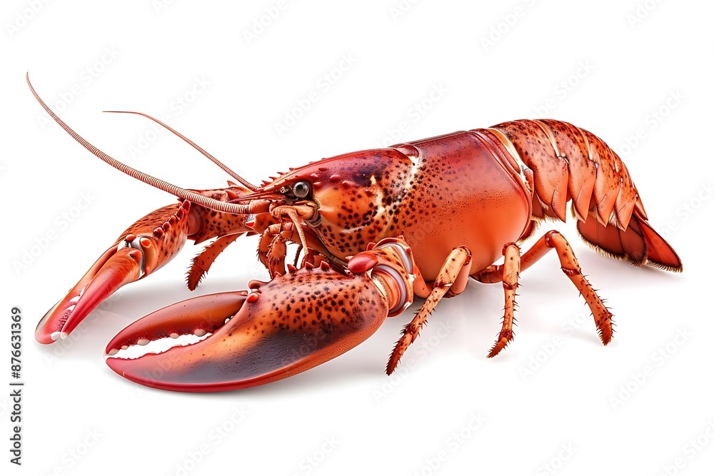 3D Render of a Red Lobster with Claws Extended 3D Render of a Red Lobster with Claws Extended