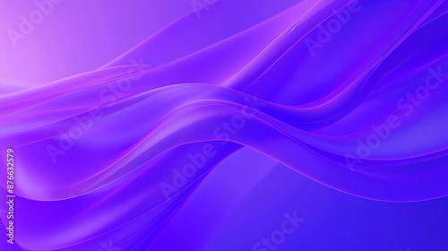Dynamic abstract background with flowing purple fabric-like waves, creating a modern and elegant design for digital uses. 