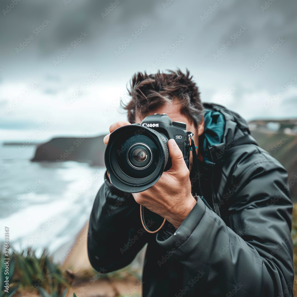 Obraz premium Professional Photographer Taking Pictures