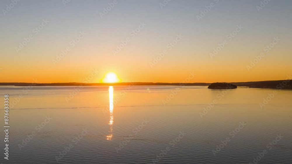 Time Lapse Video of a Summer Sunset Over Puget Sound, in the Pacific Northwest