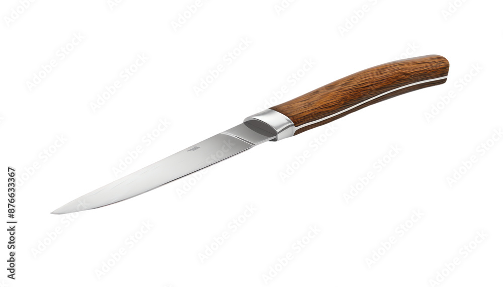 Closeup of a Wooden Handled Knife. Closeup of a Wooden Handled Knife.