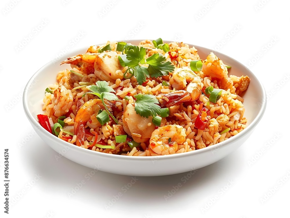 Shrimp Fried Rice with Cilantro and Green Onions - Photo Shrimp Fried Rice with Cilantro and Green Onions - Photo