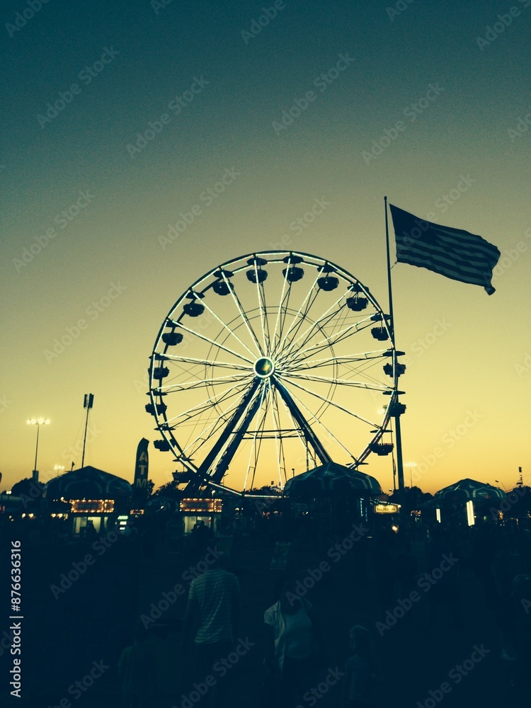 Fotografie ferris wheel at night