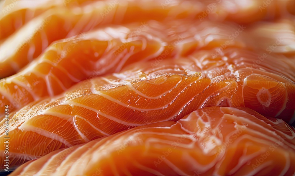 A close up of a piece of salmon with its skin still on A close up of a piece of salmon with its skin still on
