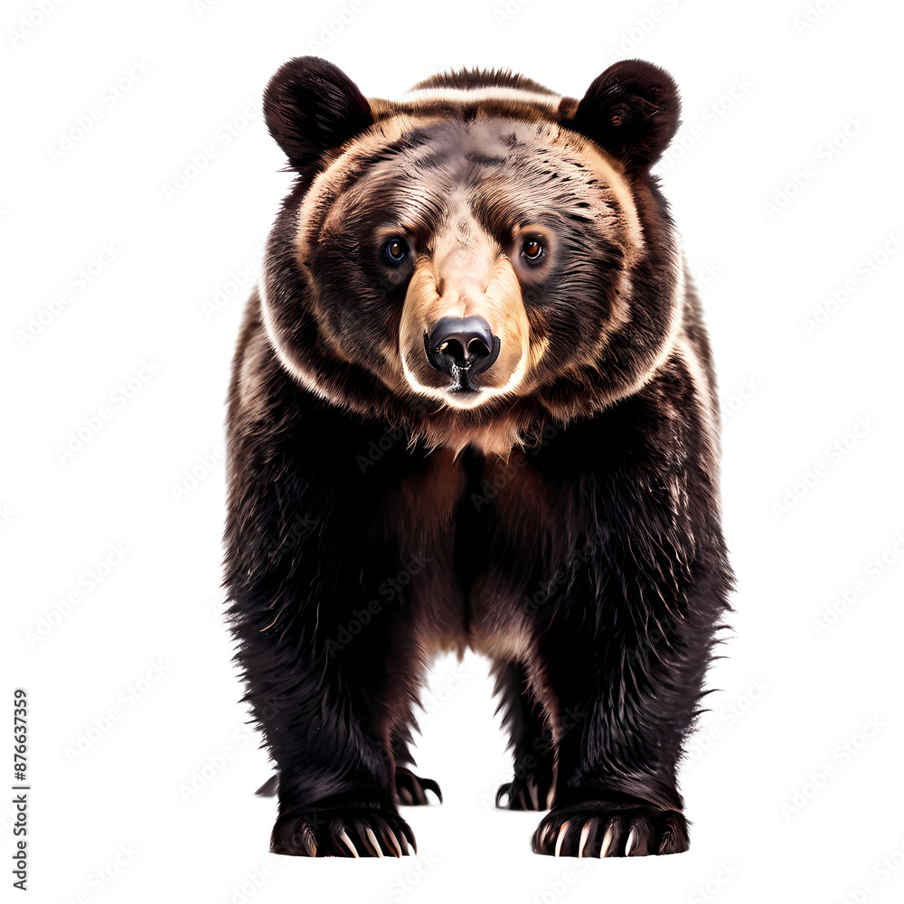 Fototapeta premium American black bear png, AI Generated