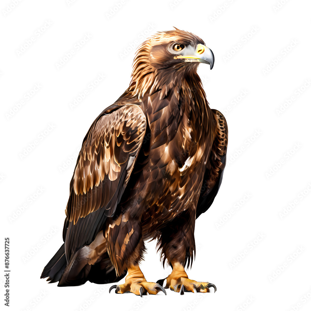 Fototapeta premium Golden eagle png, AI Generated