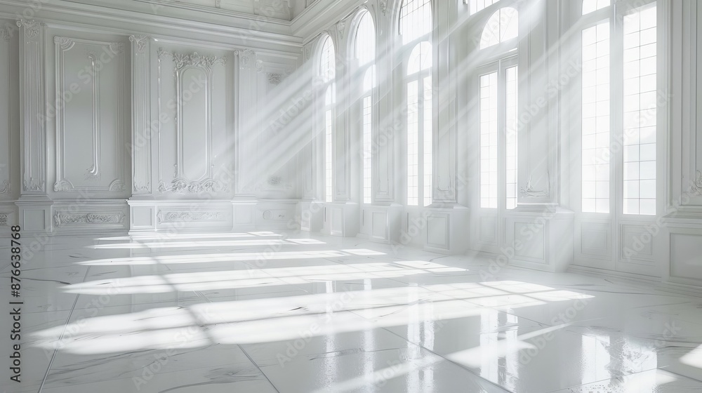 Naklejka premium 真っ白な部屋